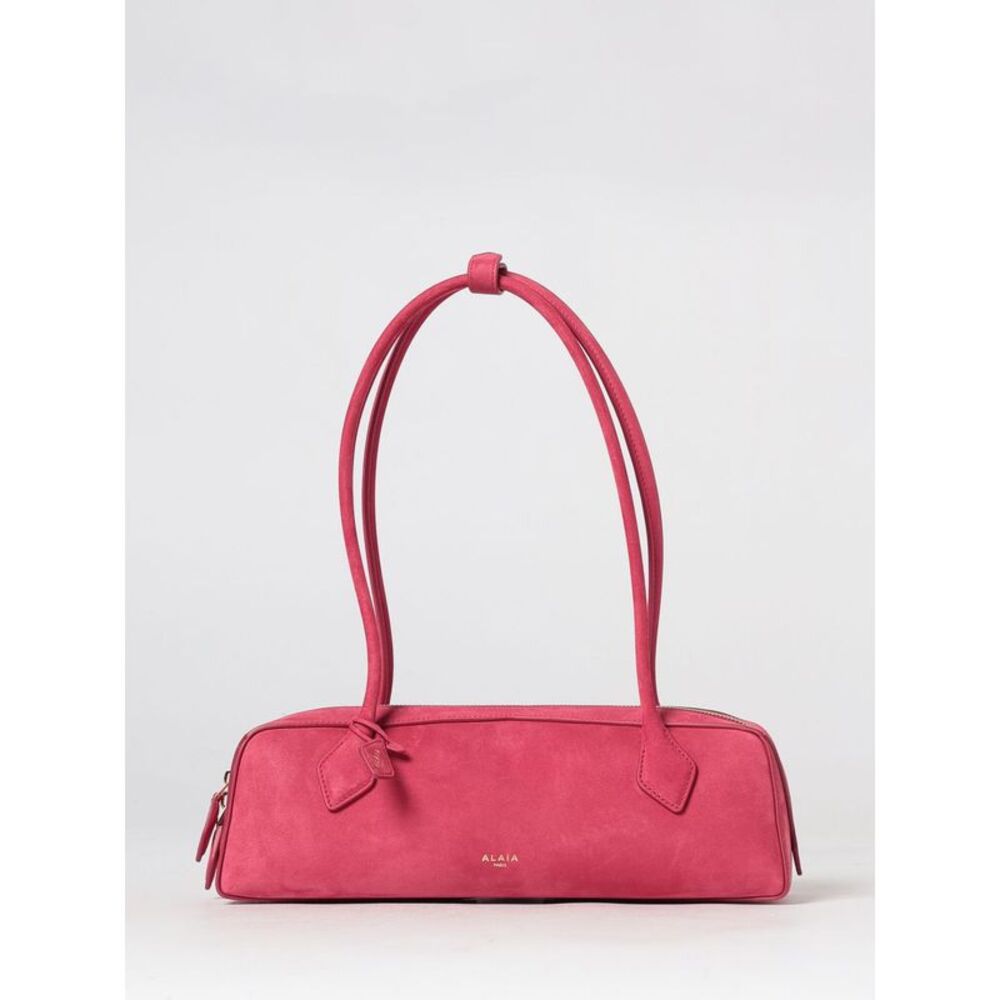 Alai�A Women Alaia Medium Le Teckel Calfskin Leather And Nubuck Shoulder Bag